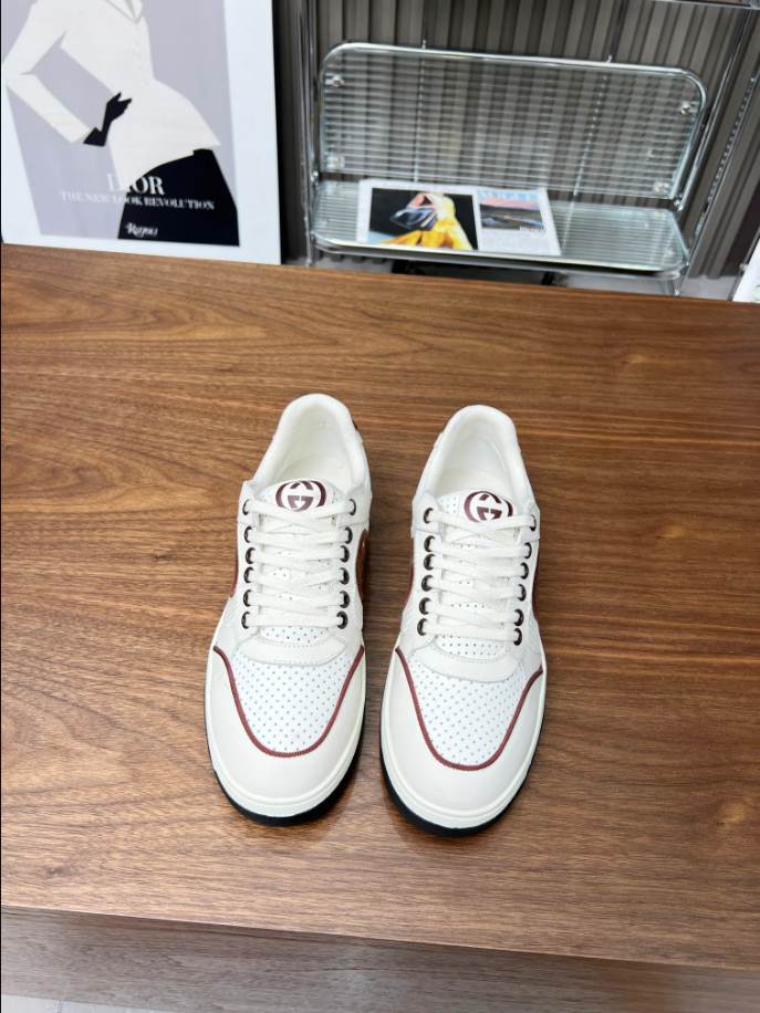 Gucci White Brown Logo Sneakers - GCC204