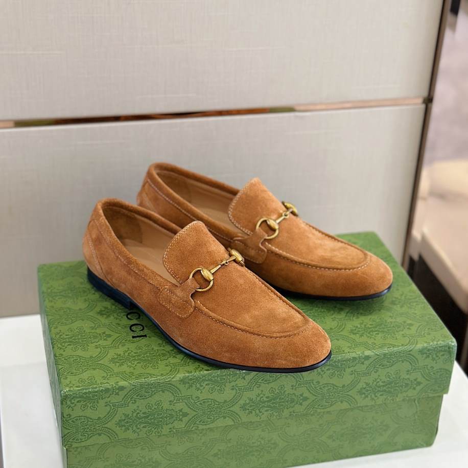 Gucci Jordaan Brown Suede Loafer - GL088