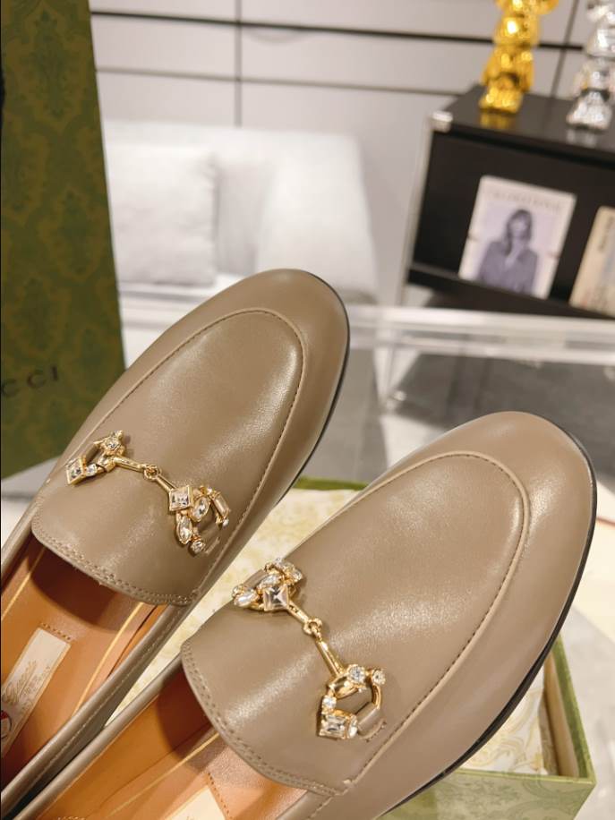 Gucci Jordaan Brown Leather Loafer - GL073