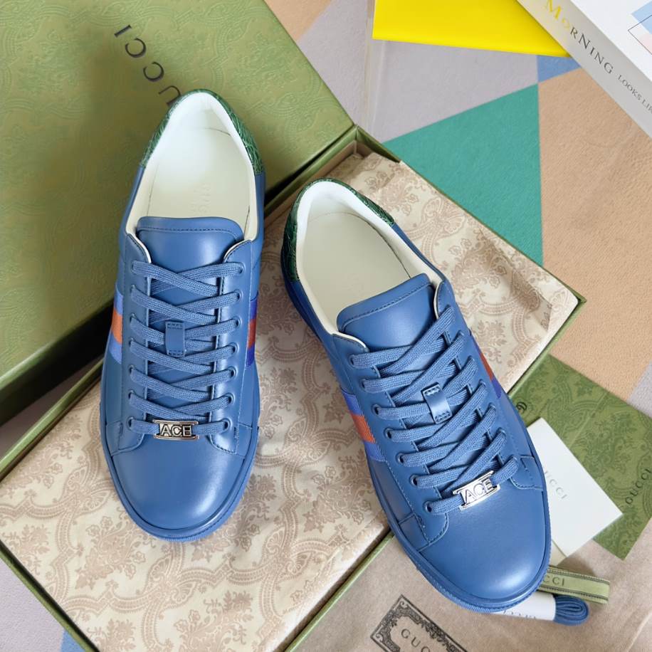 Gucci Ace Crystal Blue Sneakers - GCC189