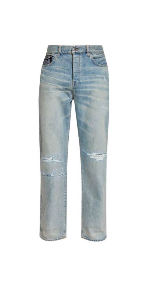 Amiri Bandana Repair Blue Jeans - AMIJ039