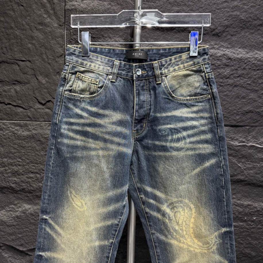 Amiri Blue Yellow Jeans - AMIJ032