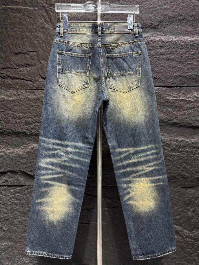 Amiri Blue Yellow Jeans - AMIJ032