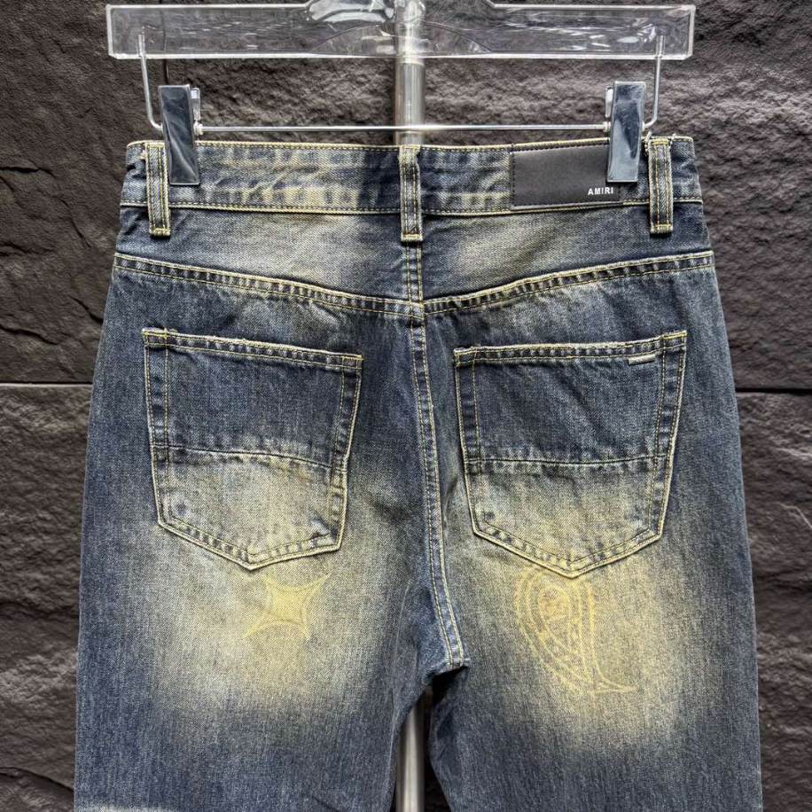 Amiri Blue Yellow Jeans - AMIJ032