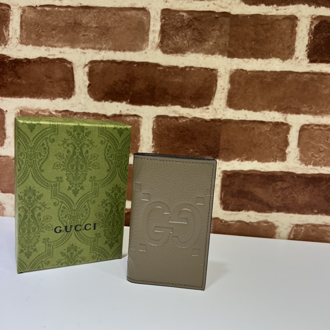 GUCCI PEBBLED CALFSKIN CARD HOLDER - WLG021 GUCCI Pebbled Calfskin Card Holder