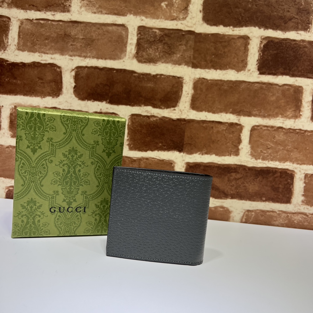 GG MARMONT LEATHER BI-FOLD WALLET IN BLACK- WLG025 GG MARMONT LEATHER BI-FOLD WALLET IN BLACK