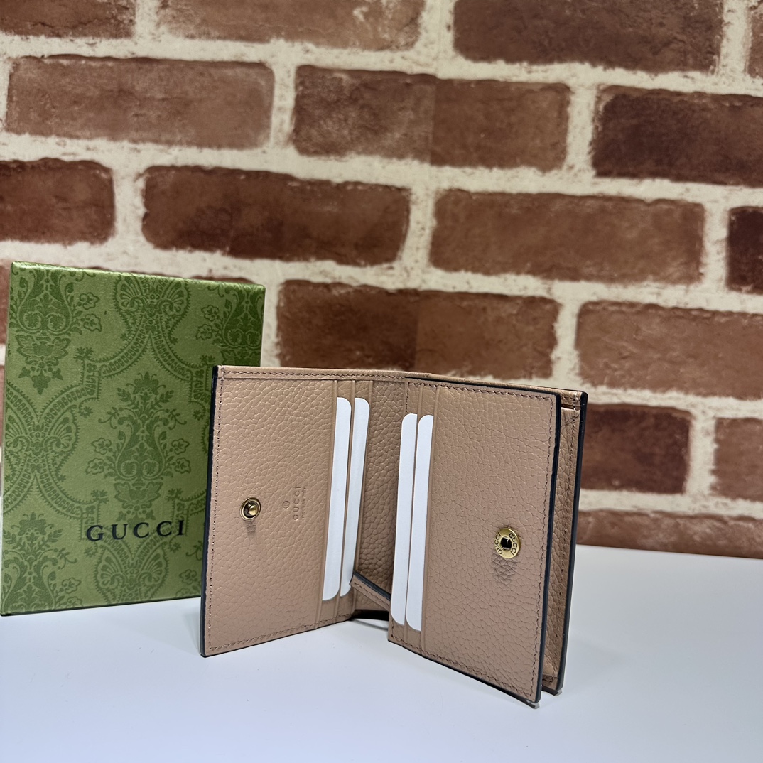 GUCCI INTERLOCKING G LEATHER BROWN - WLG028 GUCCI Interlocking G Leather Brown Wallet