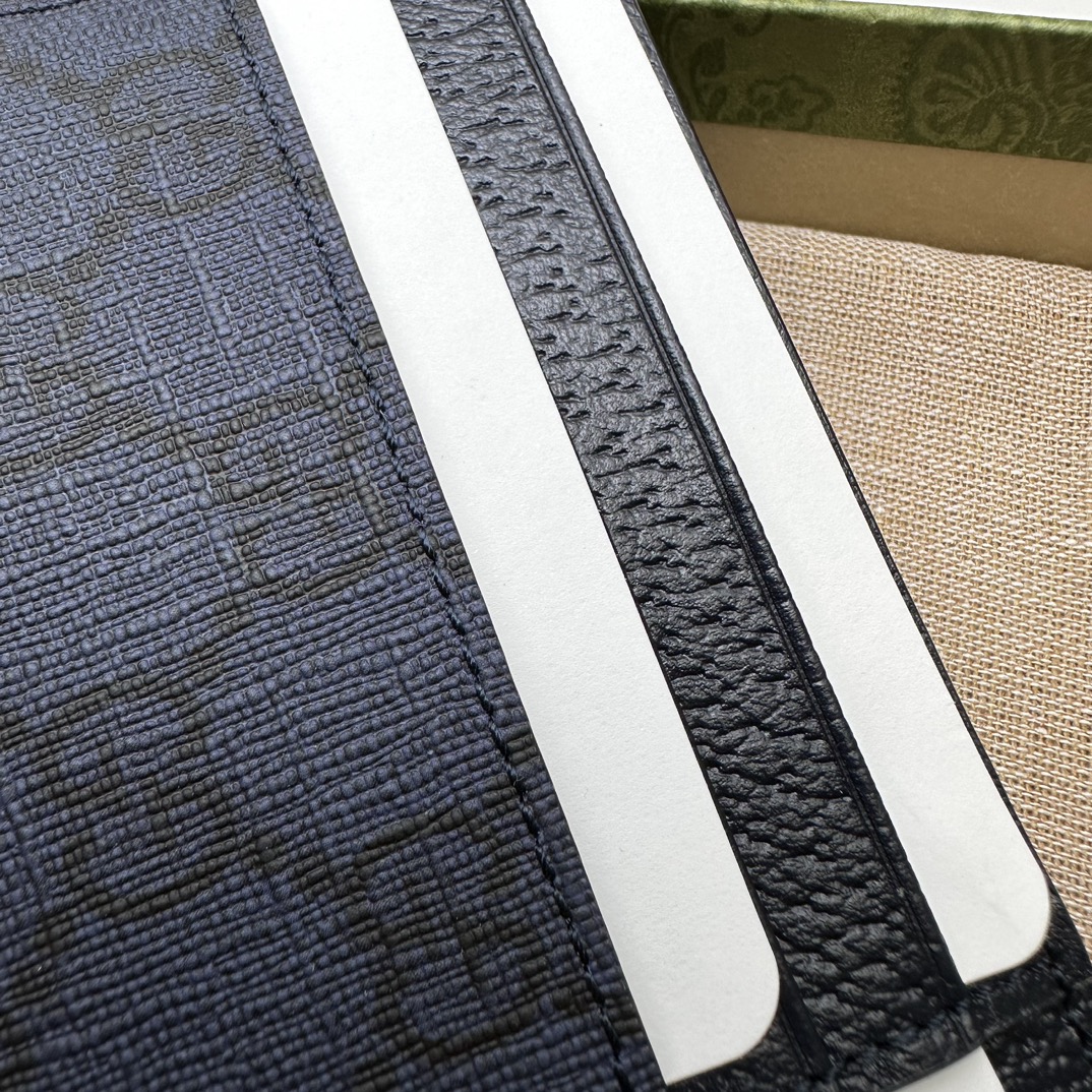 NEW GUCCI OPHIDIA BLUE & DARK BLUE GG SUPREME CANVAS LEATHER CARD CASE WALLET- WLG031 NEW GUCCI OPHIDIA BLUE & DARK BLUE GG SUPREME CANVAS LEATHER CARD CASE WALLET- WLG031