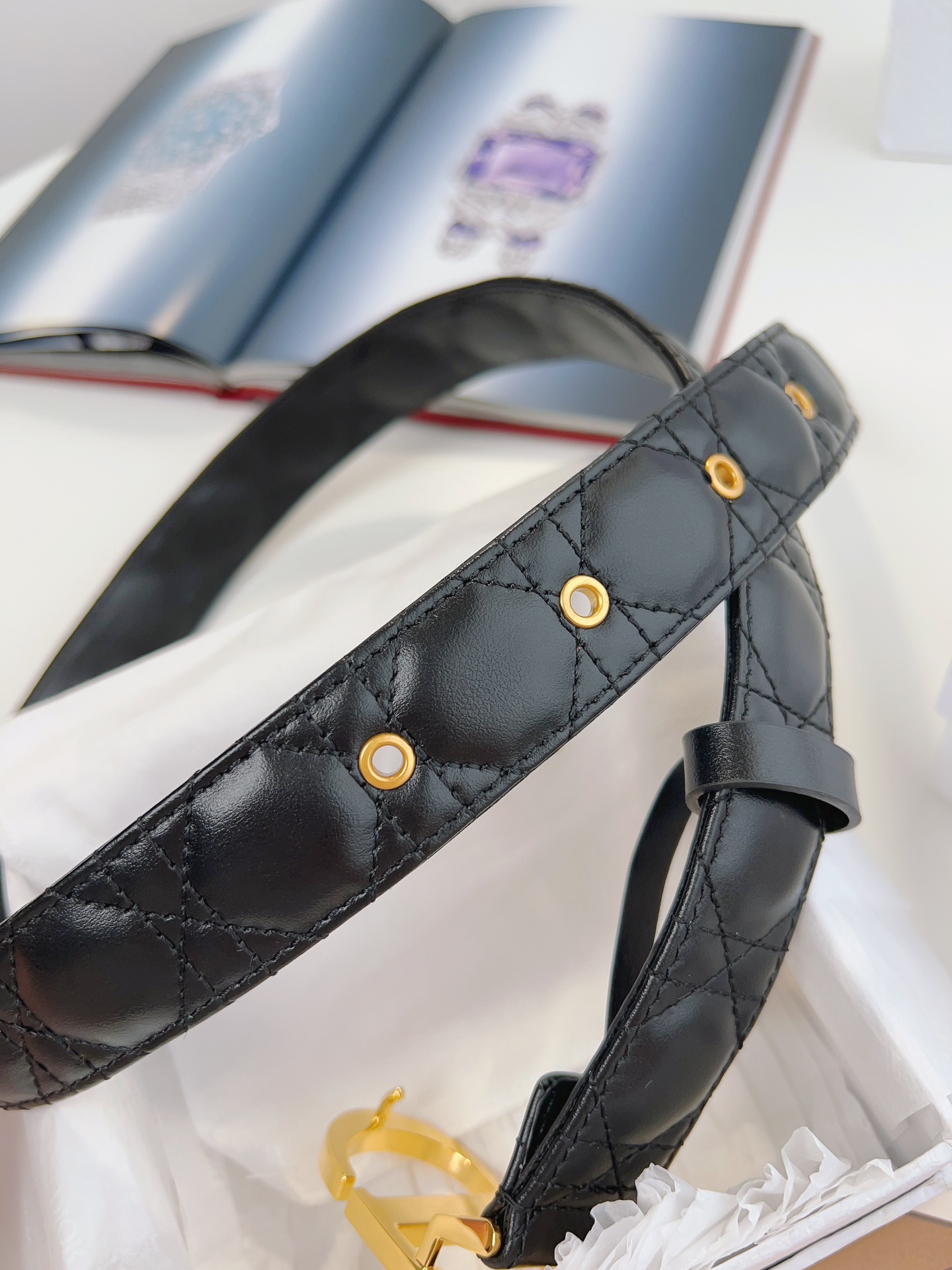 DIOR BLACK 30 MONTAIGNE BELT - DB013 DIOR BLACK 30 MONTAIGNE BELT