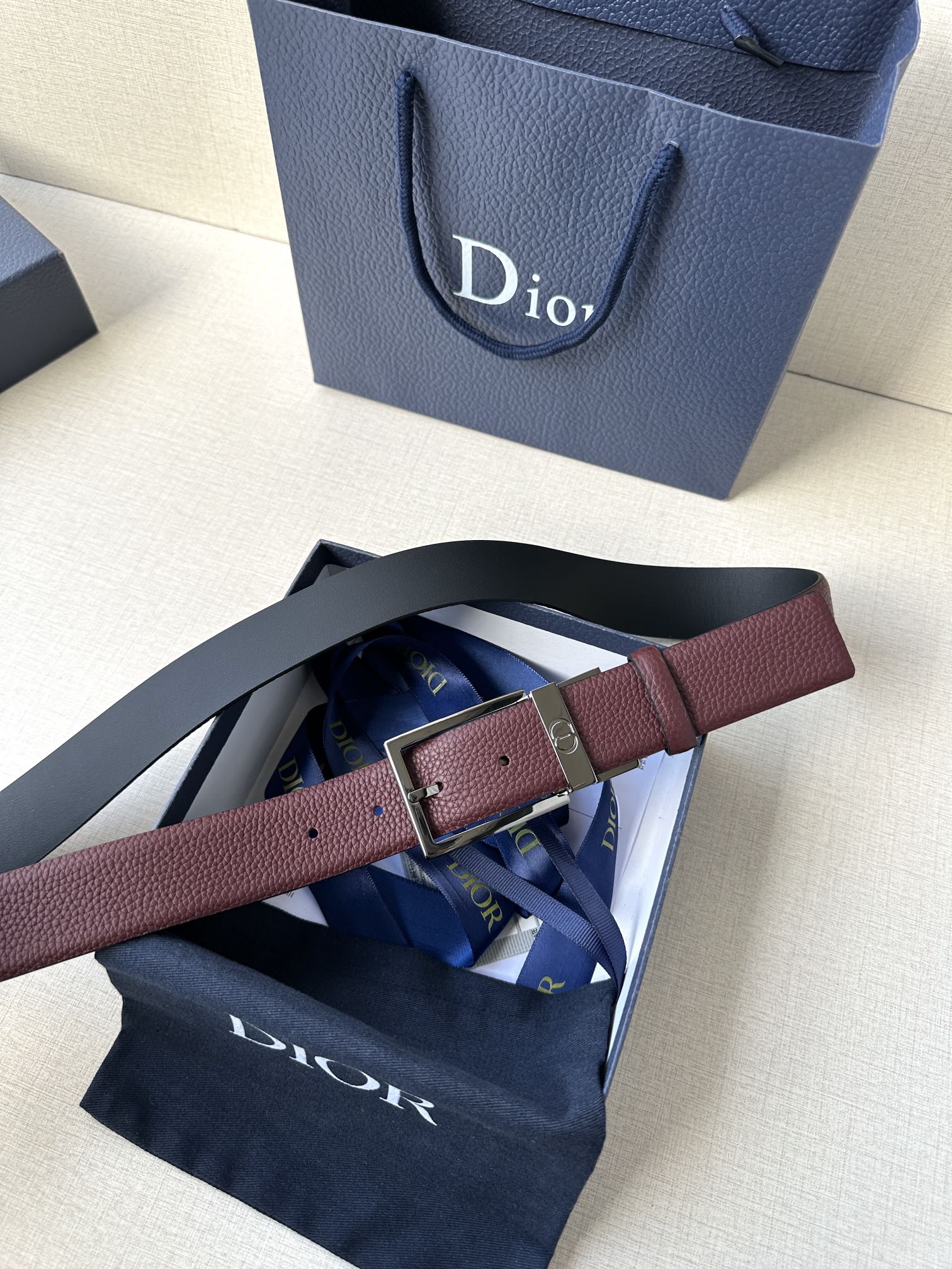 REVERSIBLE SMOOTH CALFSKIN BELT - DB015 REVERSIBLE SMOOTH CALFSKIN BELT