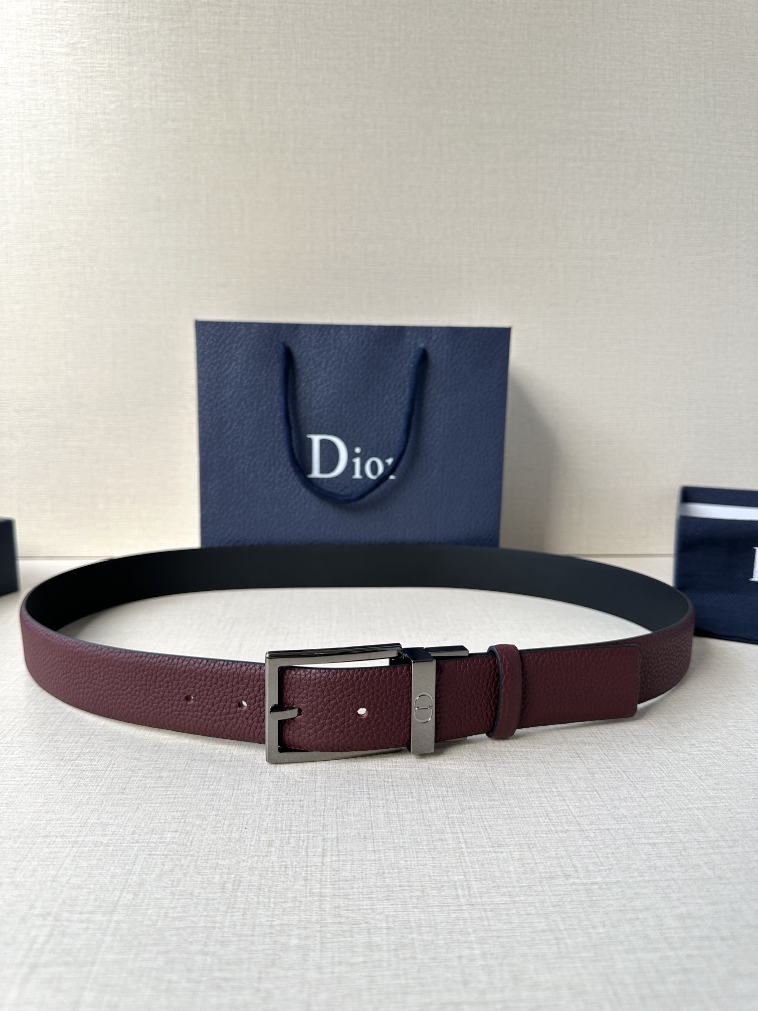 REVERSIBLE SMOOTH CALFSKIN BELT - DB015 REVERSIBLE SMOOTH CALFSKIN BELT