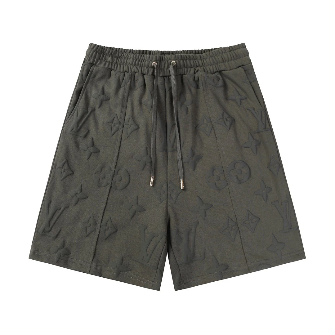 ARMY GREEN DESIGNER SPORTS SHORTS - LVC059 ARMY GREEN DESIGNER SPORTS SHORTS