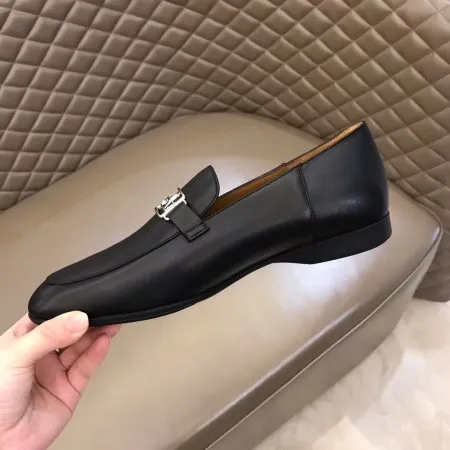 Hermes Men's Tenor Loafers In Black Calfskin - HM014 Hermes Men's Tenor Loafers In Black Calfskin