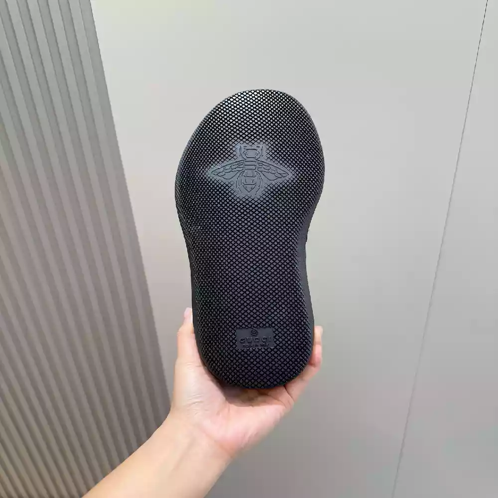 MEN'S G75 SNEAKER IN BLACK LEATHER - GCC259 MEN'S G75 SNEAKER IN BLACK LEATHER