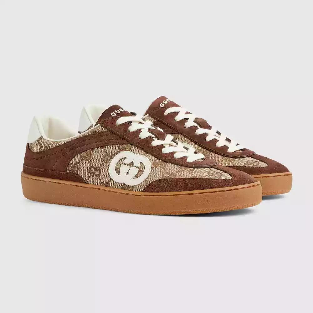 MEN'S G75 SNEAKER IN DARK BROWN SUEDE - GCC258 MEN'S G75 SNEAKER IN DARK BROWN SUEDE