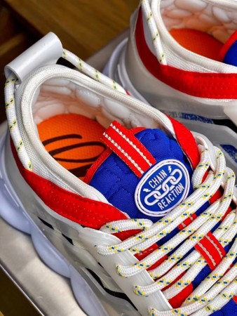 VERSACE WOMEN'S CHAIN REACTION SNEAKERS WITH NEOPRENE PRINTED - VSS022