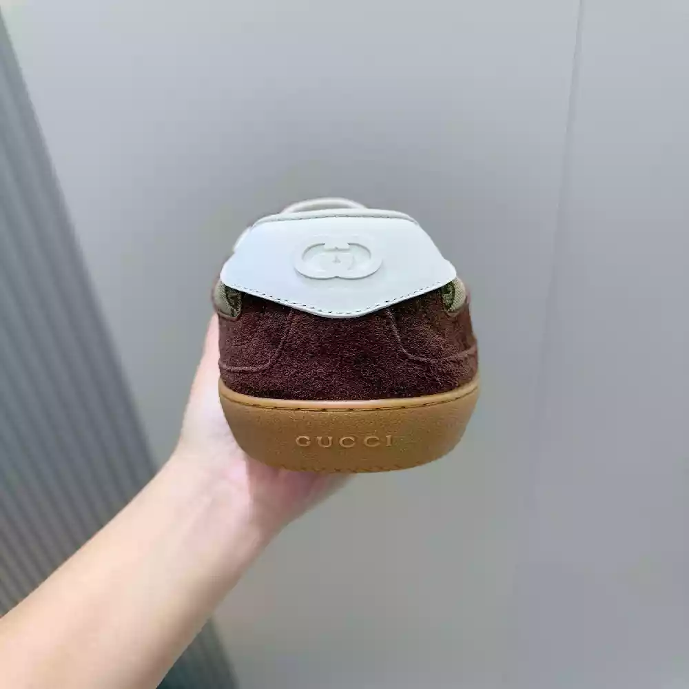 MEN'S G75 SNEAKER IN DARK BROWN SUEDE - GCC258 MEN'S G75 SNEAKER IN DARK BROWN SUEDE