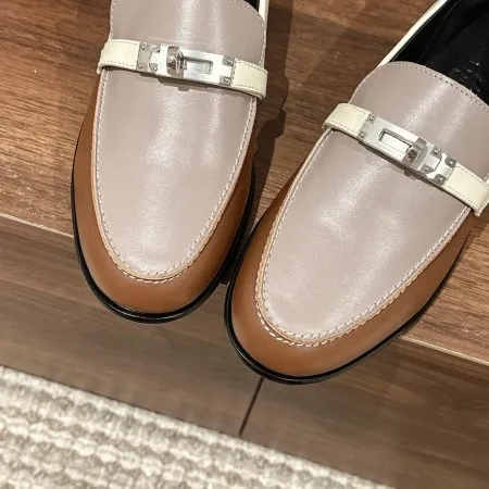 Hermes Women's Destin Loafers in Multicolor Leather - HM071 Hermes Women's Destin Loafers in Multicolor Leather