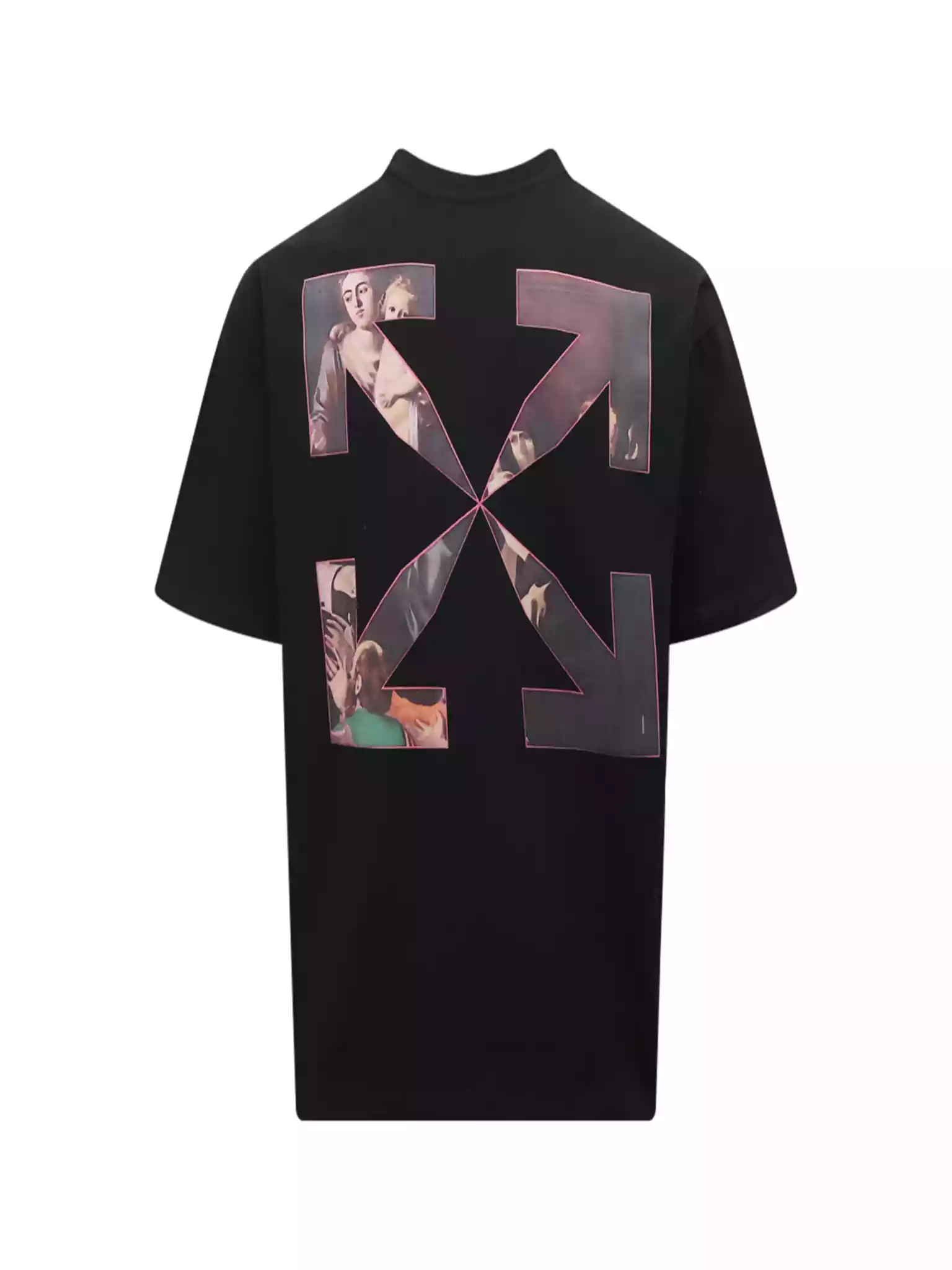 Off-White Sprayed Caravaggio Slim T-Shirt In Black