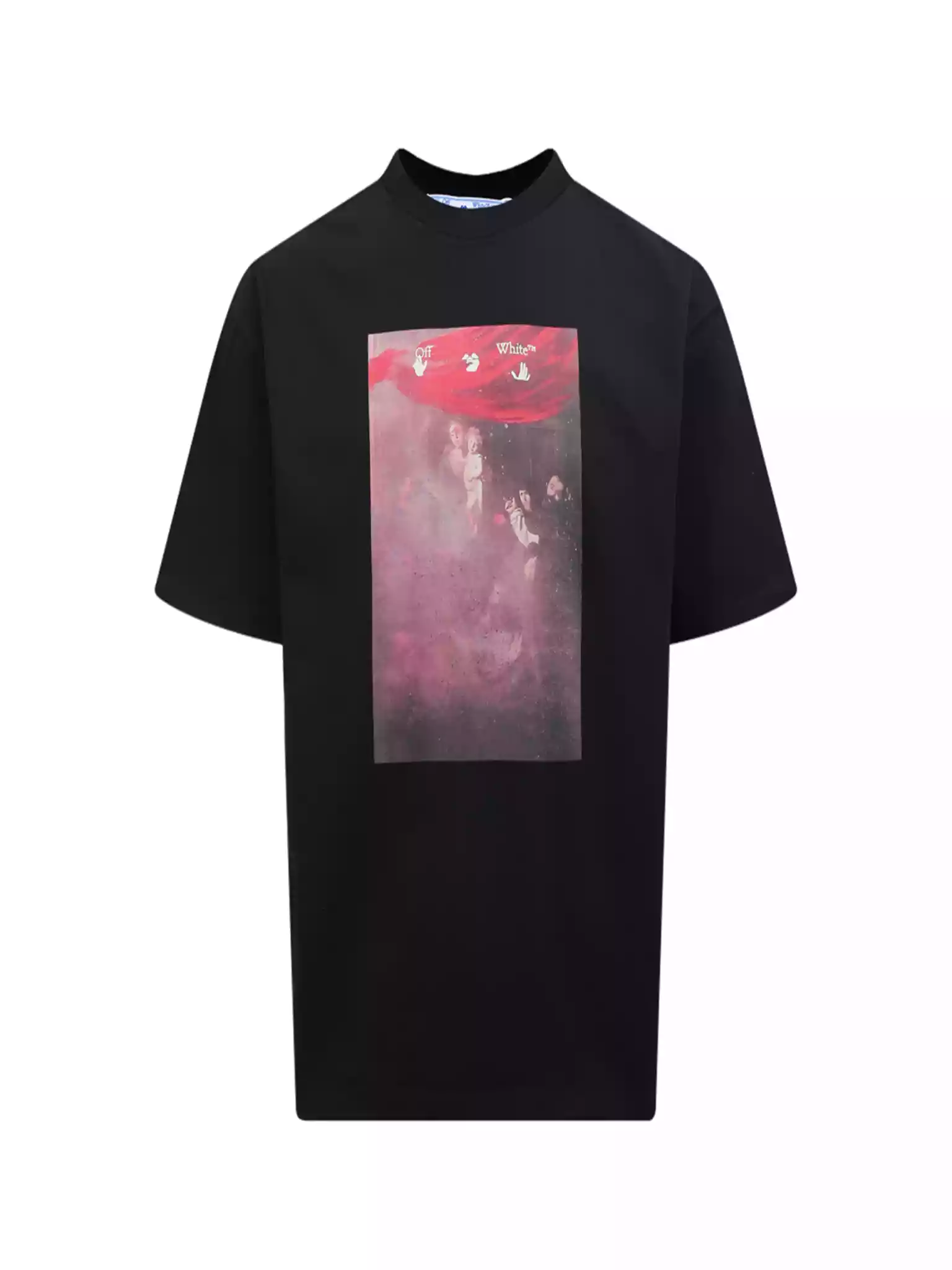 Off-White Sprayed Caravaggio Slim T-Shirt In Black