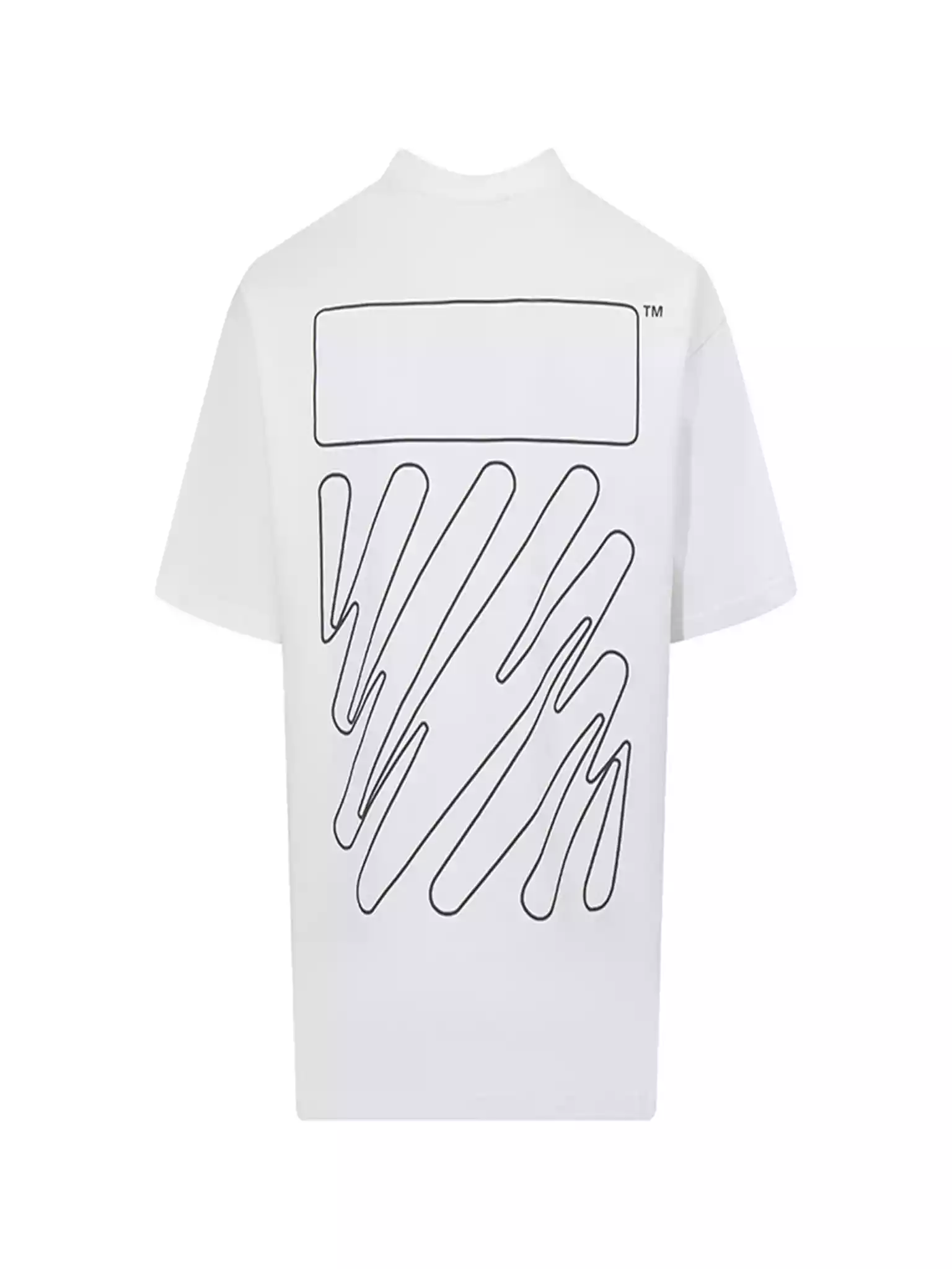 Off-White White Wave Out T-Shirt - OWS012 Off-White White Wave Out T-Shirt