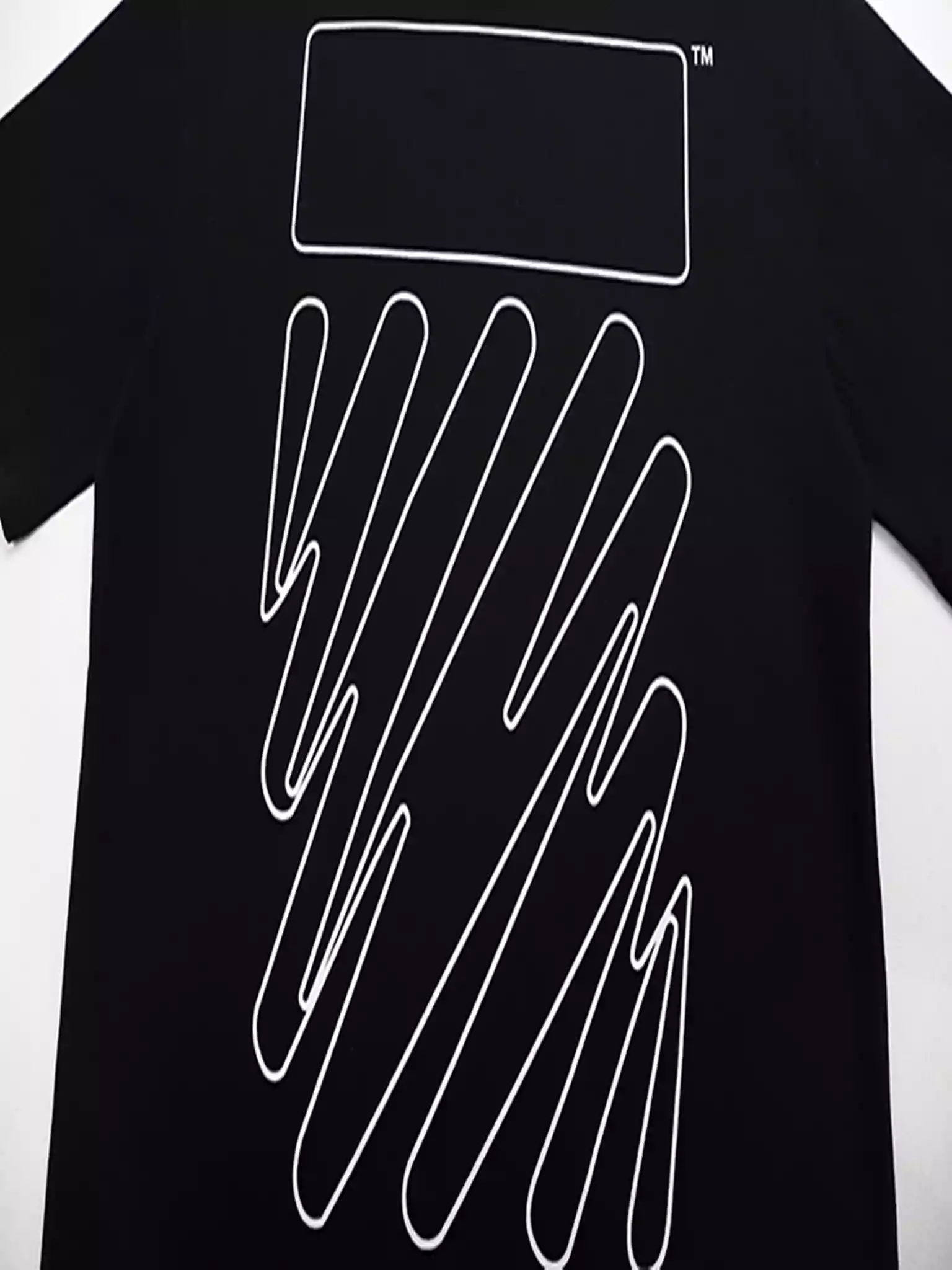 Off-White Black Wave Out T-Shirt - OWS013 Off-White Black Wave Out T-Shirt