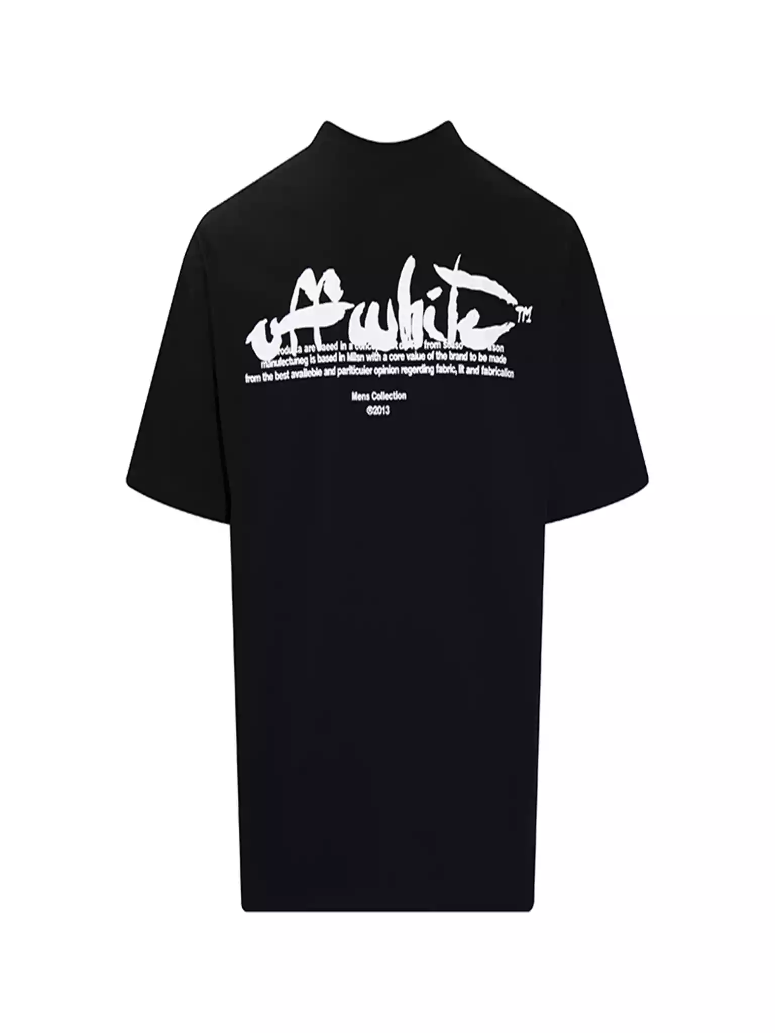 PAINT SCRIPT OVER SKATE S/S TEE IN BLACK - OWS019 PAINT SCRIPT OVER SKATE S/S TEE IN BLACK