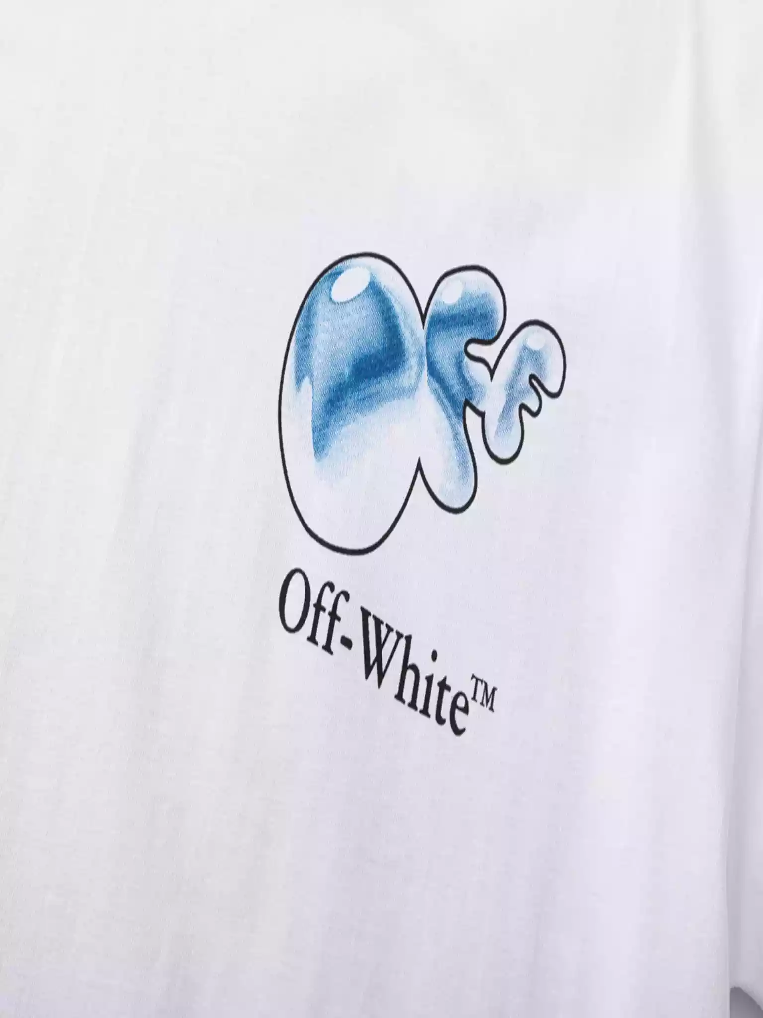 Off-White Bubble Fff T-shirt In White - OWS023 Off-White Bubble Fff T-shirt In White