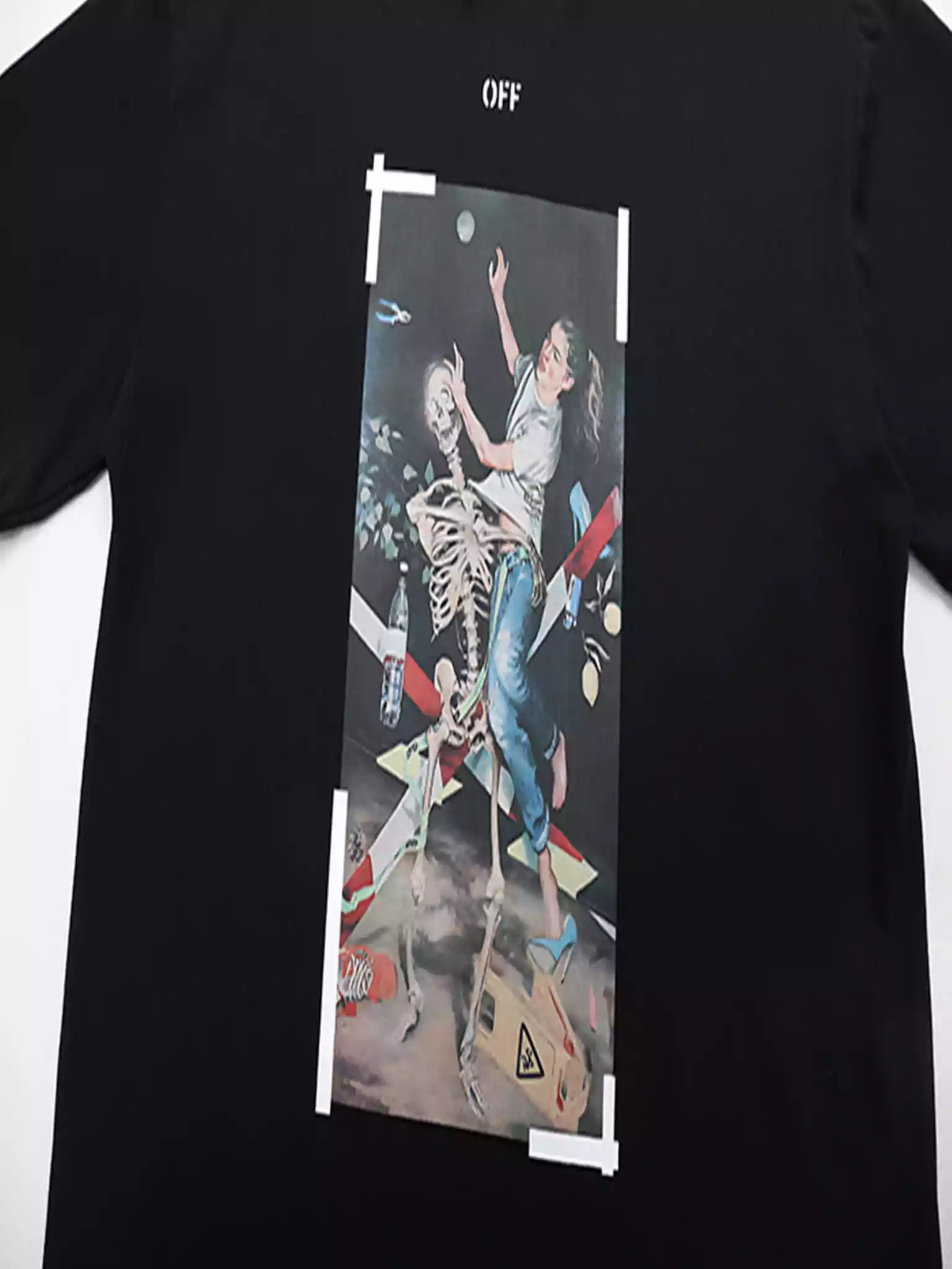 Off-White Pascal Print Slim Tee In Black - OWS007 Off-White Pascal Print Slim Tee In Black