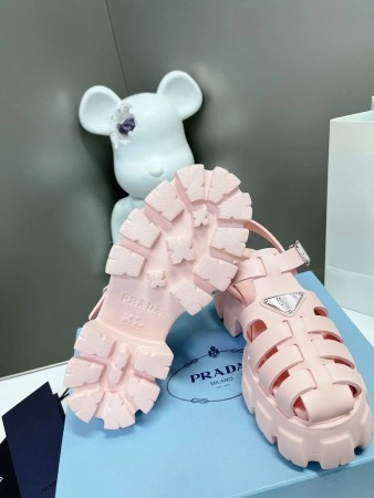 PRADA FOAM SANDALS IN LIGHT PINK RUBBER - PSD003