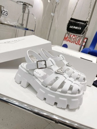 PRADA FOAM SANDALS IN WHITE RUBBER - PSD007