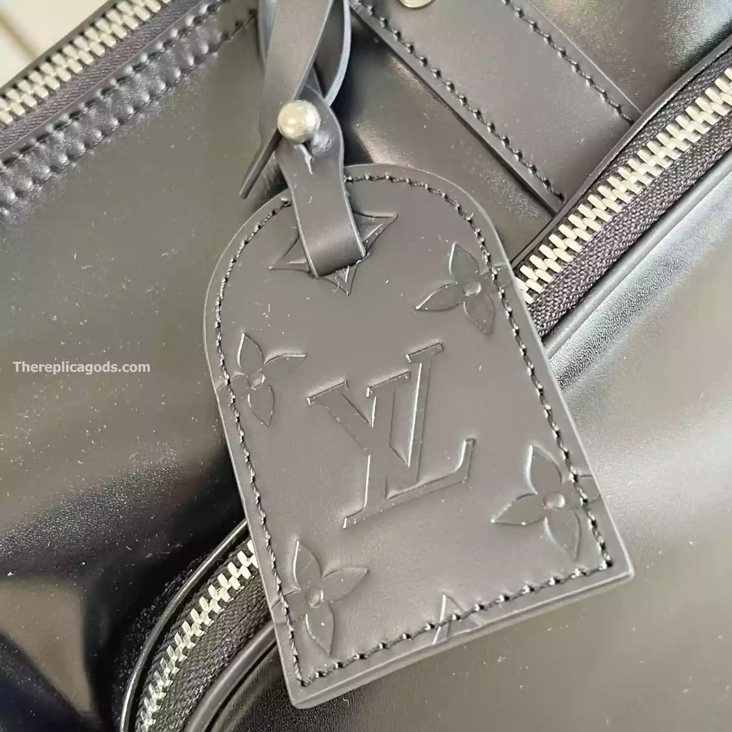 KEEPALL CARGO BANDOULIERE 50 BAG BLACK CALF LEATHER - LW308 KEEPALL CARGO BANDOULIERE 50 BAG BLACK CALF LEATHER