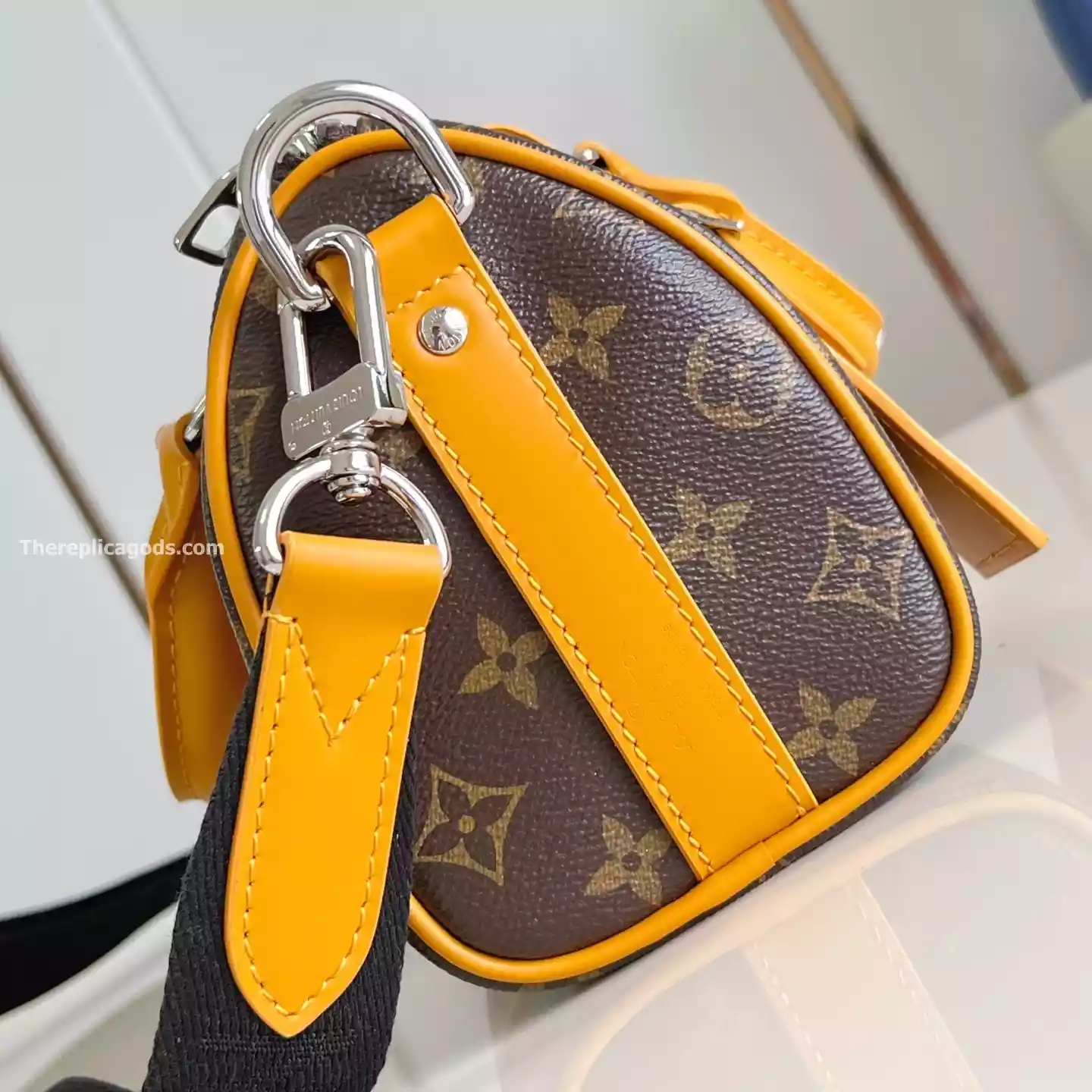 KEEPALL BANDOULIERE 25 BAG SAFRAN YELLOW MONOGRAM MACASSAR - LW301 KEEPALL BANDOULIERE 25 BAG SAFRAN YELLOW MONOGRAM MACASSAR