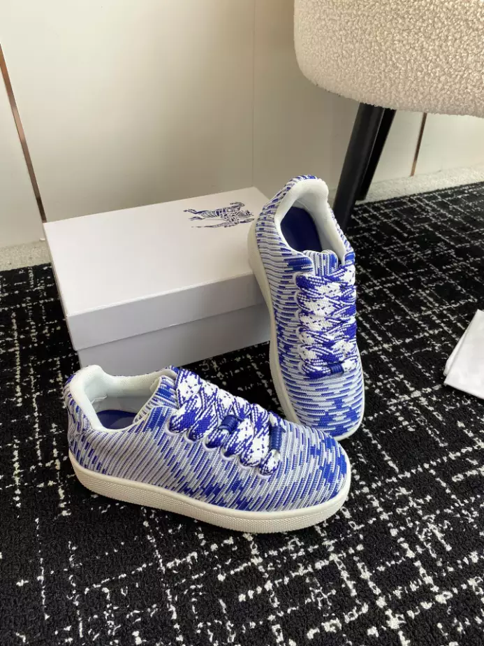 BURBERRY CHECK KNIT BOX SNEAKERS - BBR097