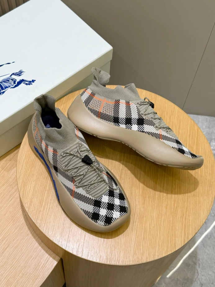 BURBERRY CHECK KNIT NEPTUNE SNEAKERS - BBR055