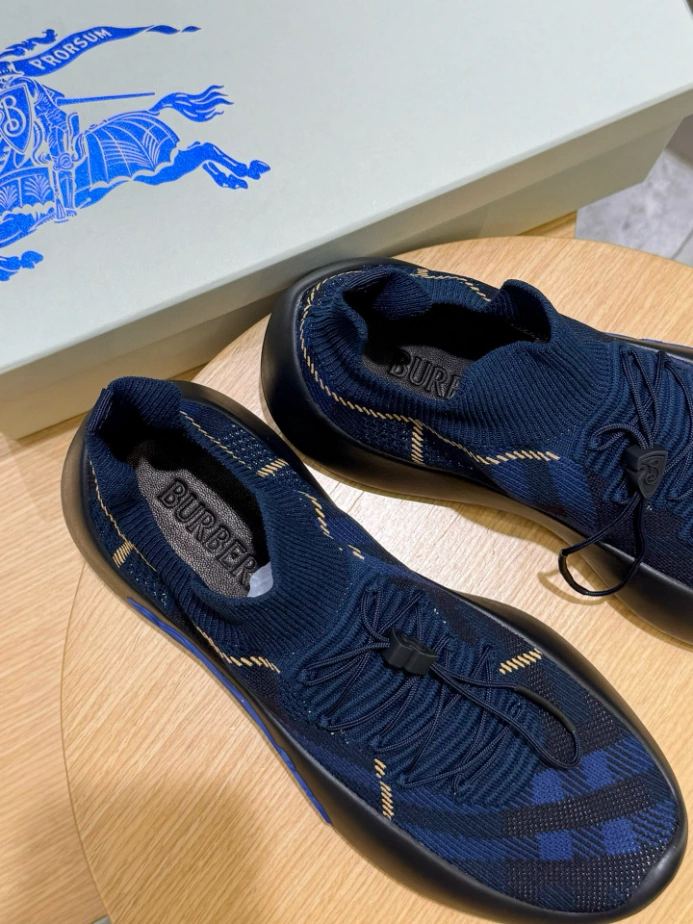 BURBERRY CHECK KNIT NEPTUNE SNEAKERS - BBR056