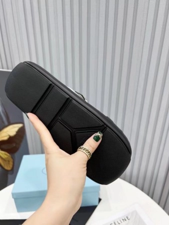 PRADA DOUBLE-STRAP SANDALS IN WHITE LEATHER - PSD045