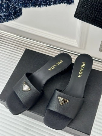 PRADA HEELED SANDALS 35MM IN BLACK SAFFIANO LEATHER - PSD031