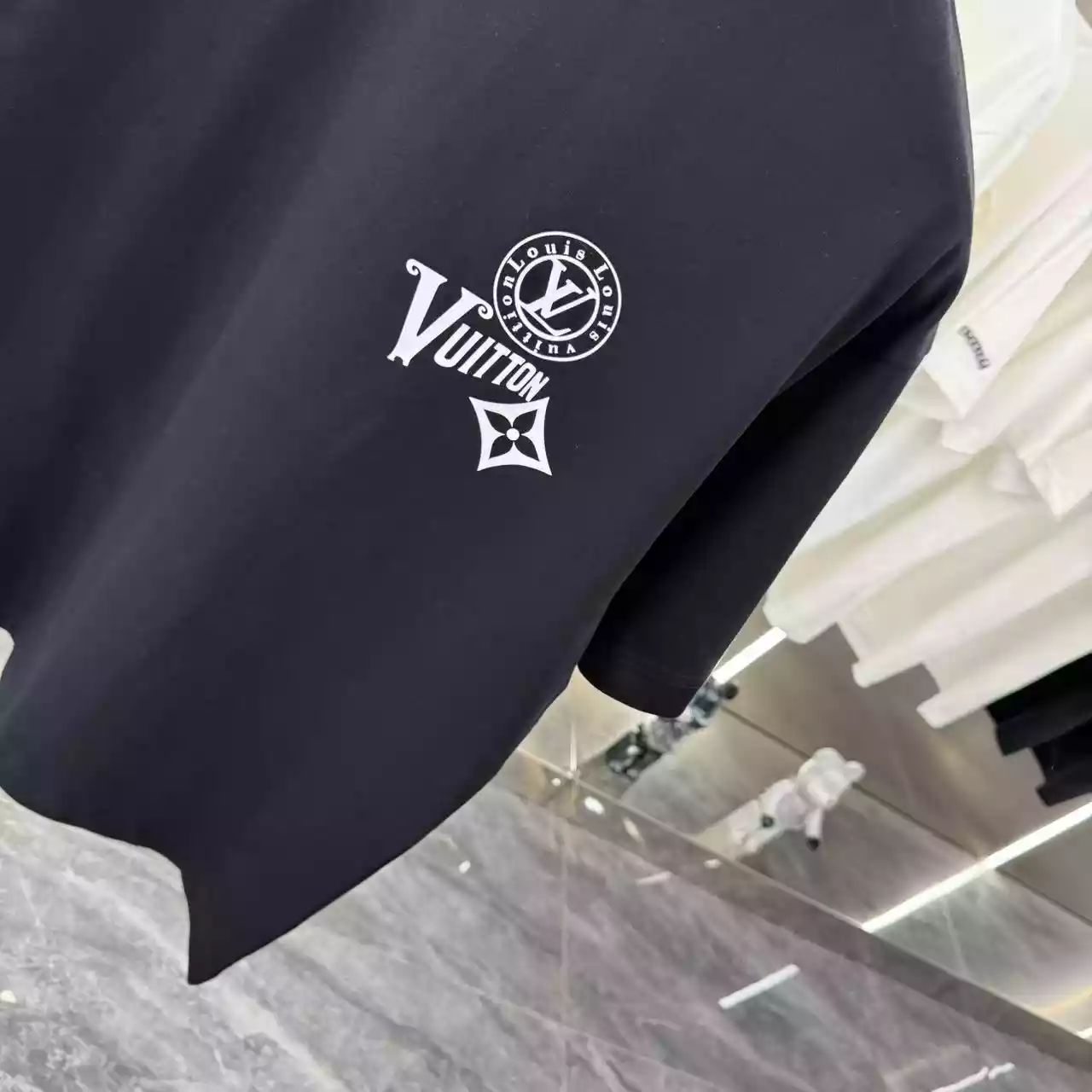 Louis Vuitton Black Short Sleeve Shirt - LVTS085 Louis Vuitton Black Short Sleeve Shirt