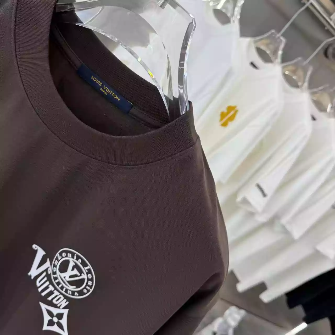 Louis Vuitton Brown Short Sleeve Shirt - LVTS086 Louis Vuitton Brown Short Sleeve Shirt