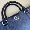GUCCI MEN'S OPHIDIA GG CANVAS MEDIUM TOTE BAG DARK BLUE 2023 - BG098 GUCCI MEN'S OPHIDIA GG CANVAS MEDIUM TOTE BAG DARK BLUE 2023