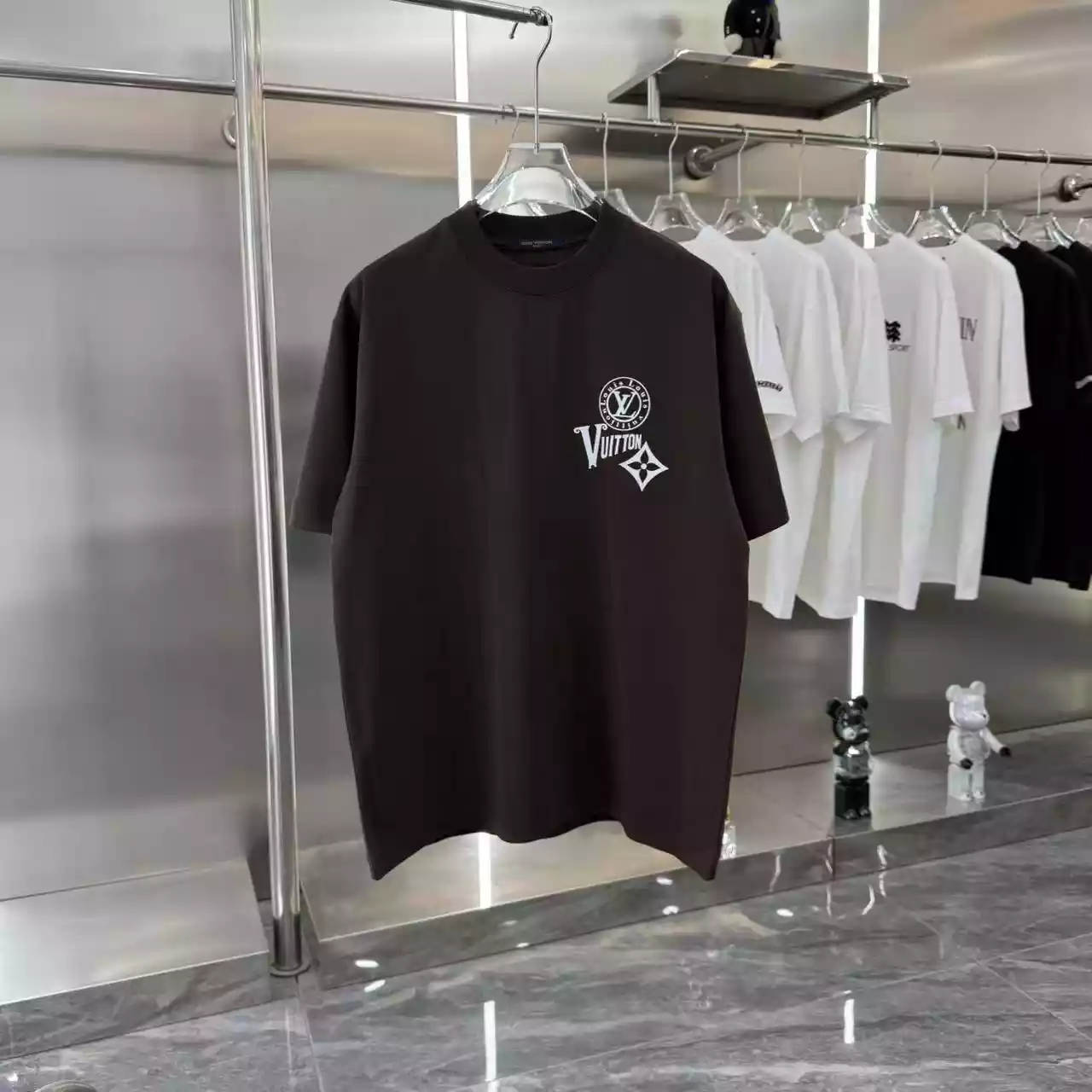 Louis Vuitton Brown Short Sleeve Shirt - LVTS086 Louis Vuitton Brown Short Sleeve Shirt