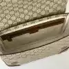 GUCCI MEN'S GG CANVAS EMBLEM MEDIUM CROSSBODY BAG BEIGE 2025 - BG095 GUCCI MEN'S GG CANVAS EMBLEM MEDIUM CROSSBODY BAG BEIGE 2025