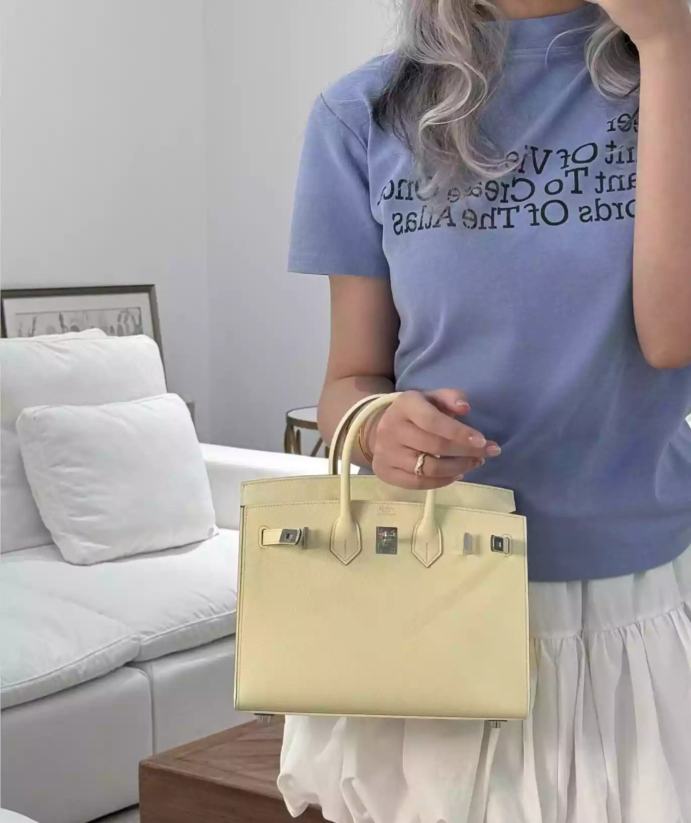 HERMES Epsom Birkin Sellier 25 Jaune Milton - HW193 HERMES Epsom Birkin Sellier 25 Jaune Milton