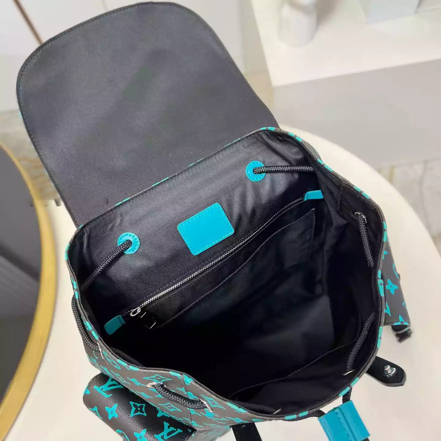 DISCOVERY MONOGRAM BACKPACK IN MULTICOLOR - LW348 DISCOVERY BACKPACK PM SKY BLUE MONOGRAM CANVAS