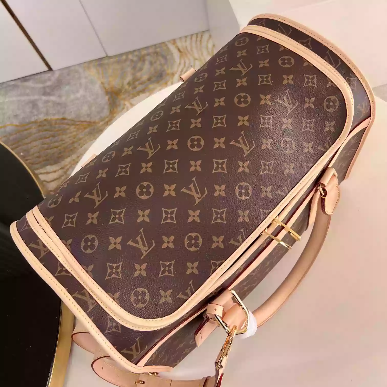 DOG CARRIER 40 MONOGRAM COATED CANVAS M45662 - LW375 DISCOVERY BACKPACK PM SKY BLUE MONOGRAM CANVAS