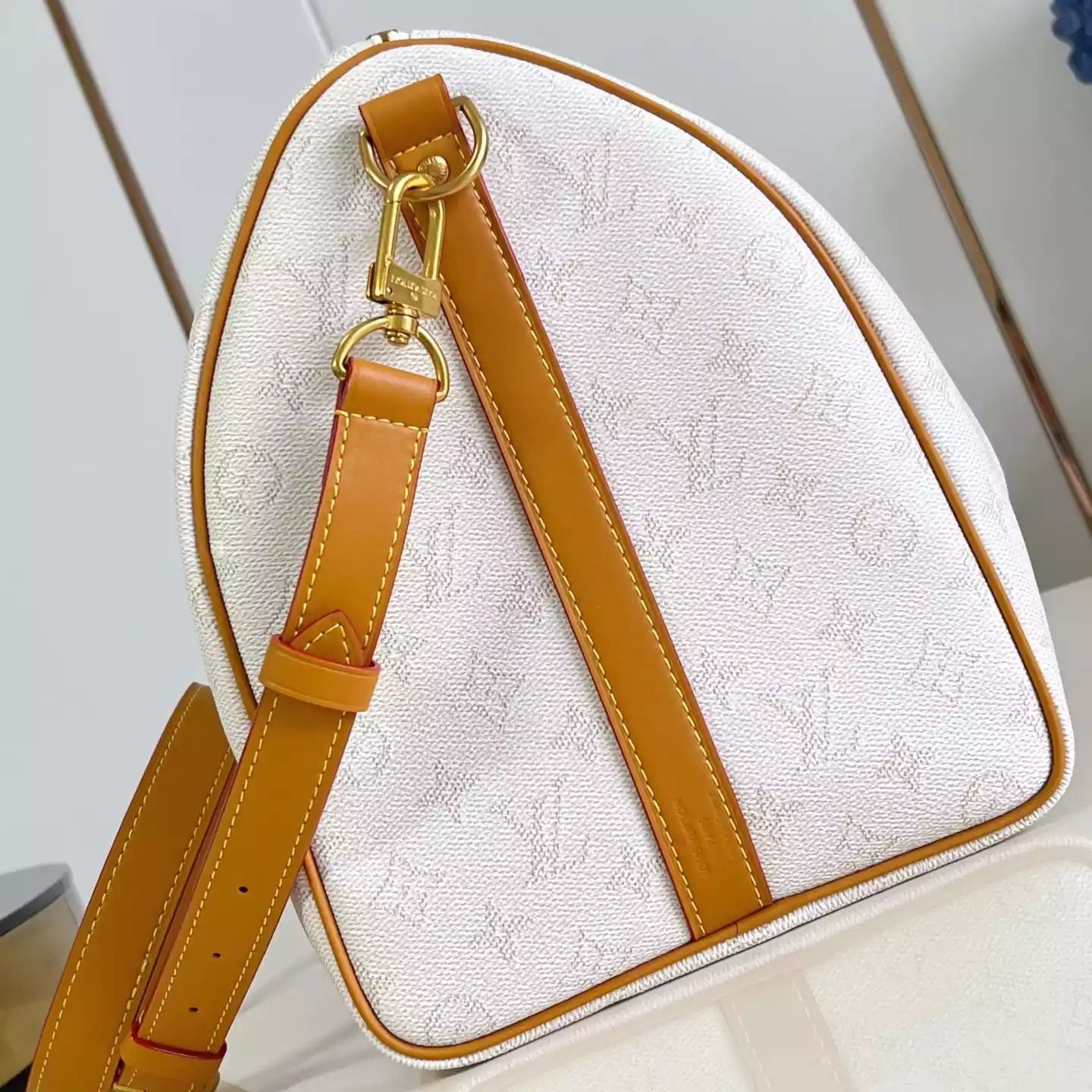 KEEPALL BANDOULIERE 45 BAG OFF-WHITE MONOGRAM HERITAGE CANVAS M14838 - LW353 DISCOVERY BACKPACK PM SKY BLUE MONOGRAM CANVAS