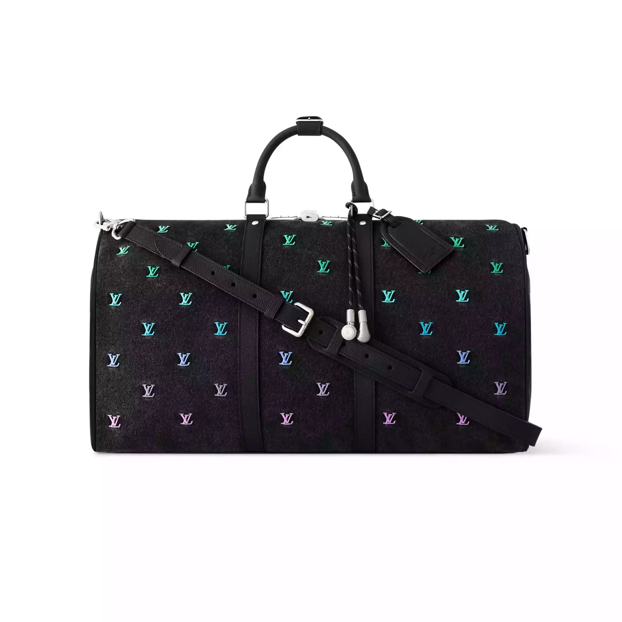 KEEPALL BANDOULIERE 50 BAG BLACK BLASON DENIM M13966 - LW352 DISCOVERY BACKPACK PM SKY BLUE MONOGRAM CANVAS