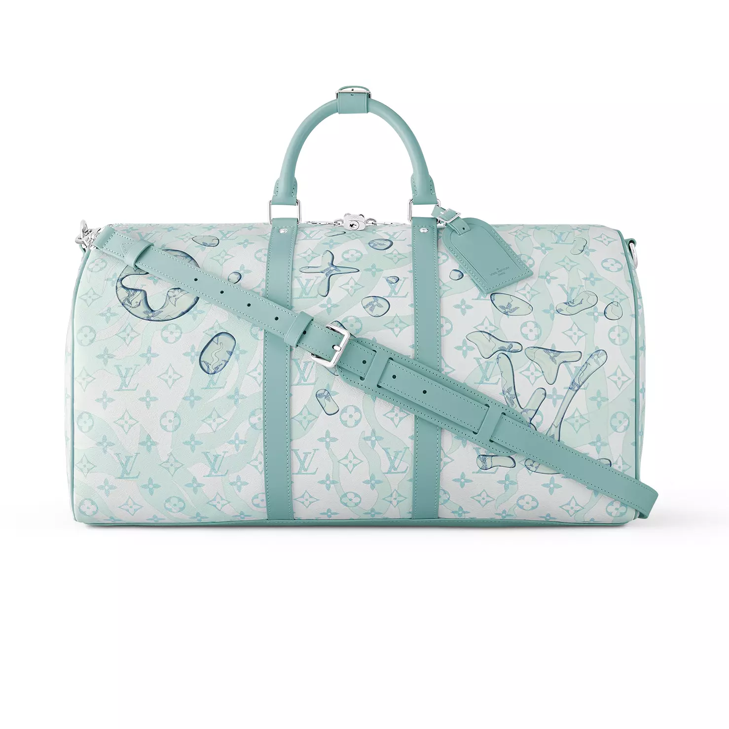 KEEPALL BANDOULIERE 50 BAG IN MONOGRAM AQUAGARDEN M22570 - LW374 DISCOVERY BACKPACK PM SKY BLUE MONOGRAM CANVAS