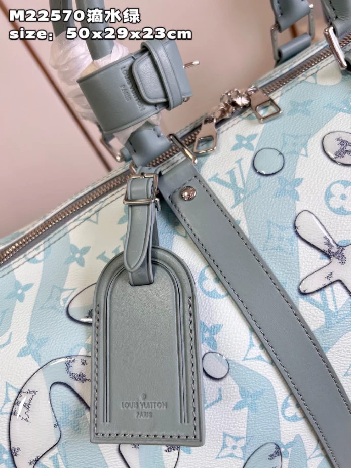 KEEPALL BANDOULIERE 50 BAG IN MONOGRAM AQUAGARDEN M22570 - LW374 DISCOVERY BACKPACK PM SKY BLUE MONOGRAM CANVAS